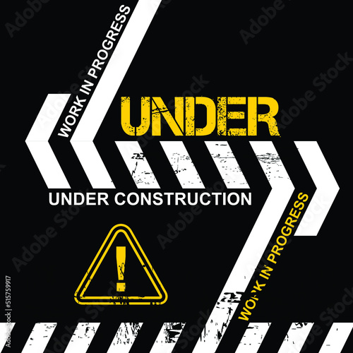 under construction sign and background