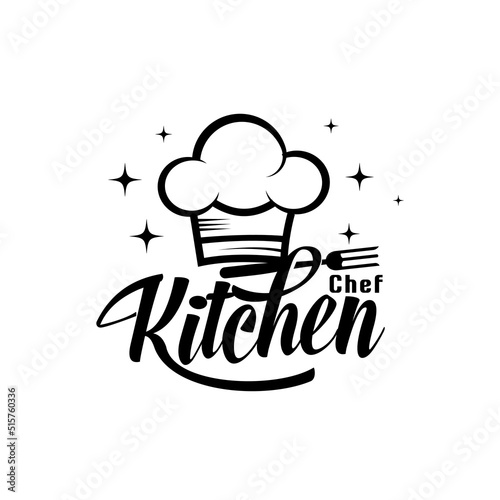 Vintage Retro Kitchen Chef for cooking kitchen restaurant logo design, Kitchen Chef Design Logo Template