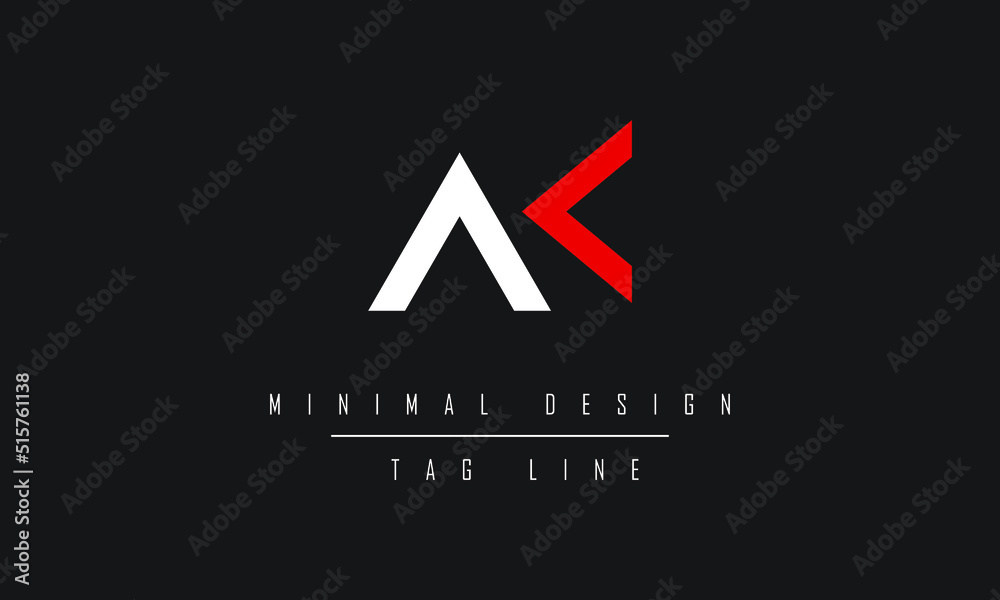 KA or AK Logo Design Vector Art Illustration KA or AK Logo Design Vector Art Illustration