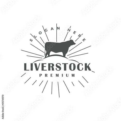 Vintage Angus Logo Classical Elegant Style Beef Beef Label Template Emblem Design
