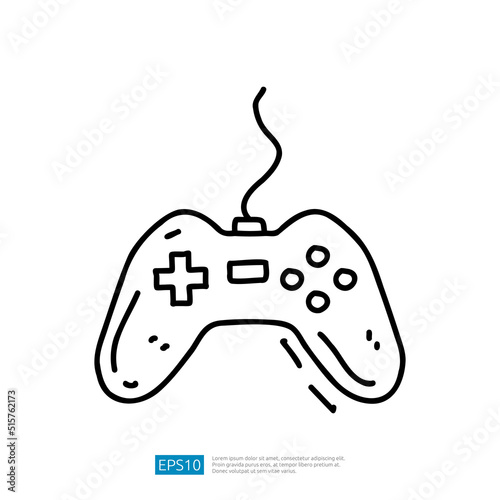 game pad controller doodle icon