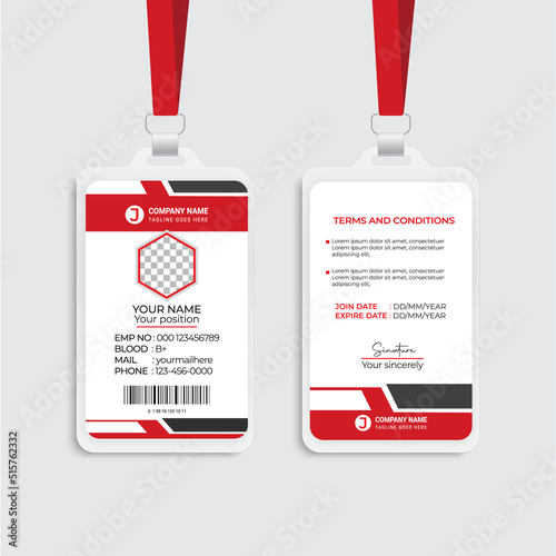 Modern and creative corporate company employee id card template
