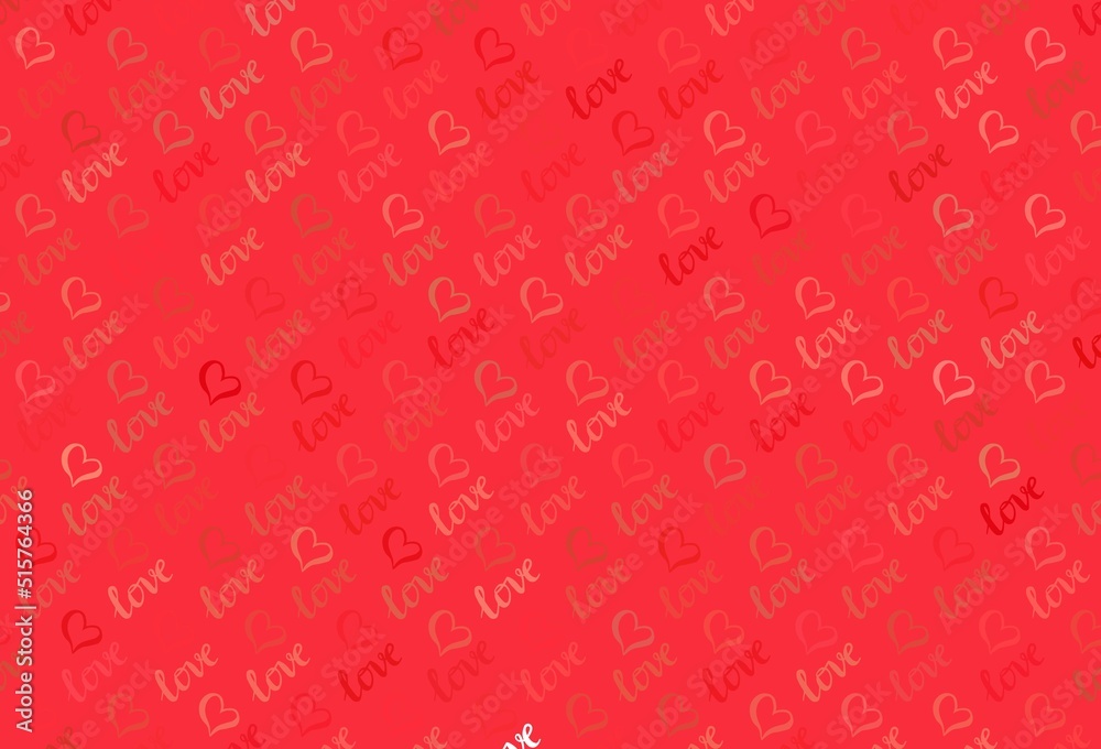 Light Red vector background with Shining hearts. Light Red vector background with Shining hearts.