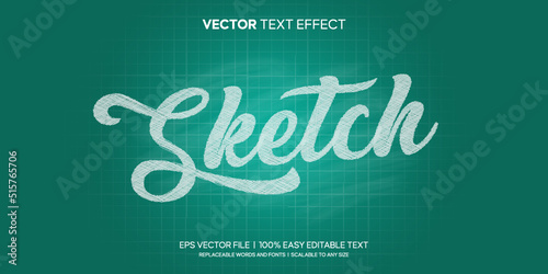 sketch chalk on board editable text effect