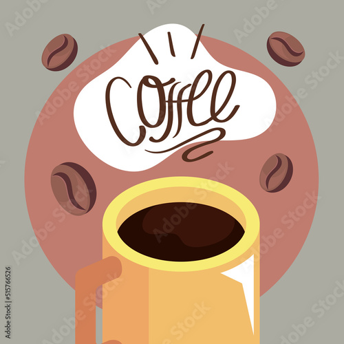 coffee lettering isometric
