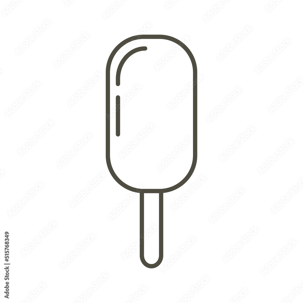 Ice cream simple vector illustration. Food dessert icon in flat style Ice cream simple vector illustration. Food dessert icon in flat style