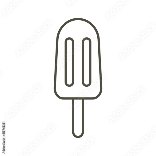 Ice cream simple vector illustration. Food dessert icon in flat style