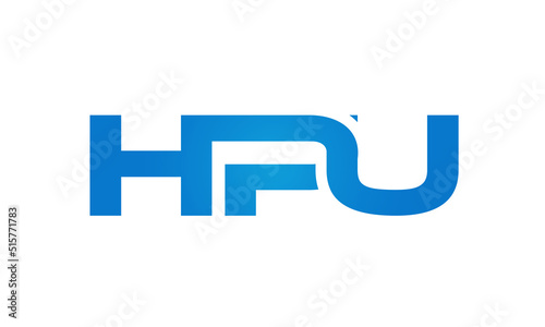 Connected HRU Letters logo Design Linked Chain logo Concept

 photo