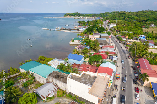 Pangasinan, Philippines - View of the coastal town of Sual. photo