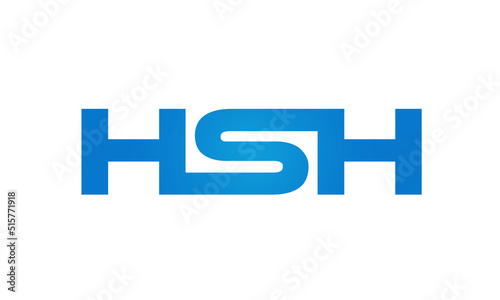 Connected HSH Letters logo Design Linked Chain logo Concept