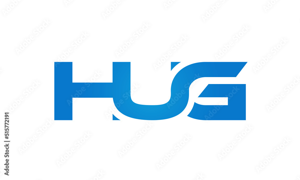Connected HUG Letters logo Design Linked Chain logo Concept
Connected HUG Letters logo Design Linked Chain logo Concept