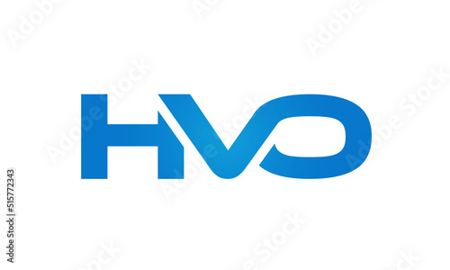 Connected HVO Letters logo Design Linked Chain logo Concept