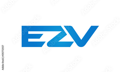 Connected EZV Letters logo Design Linked Chain logo Concept