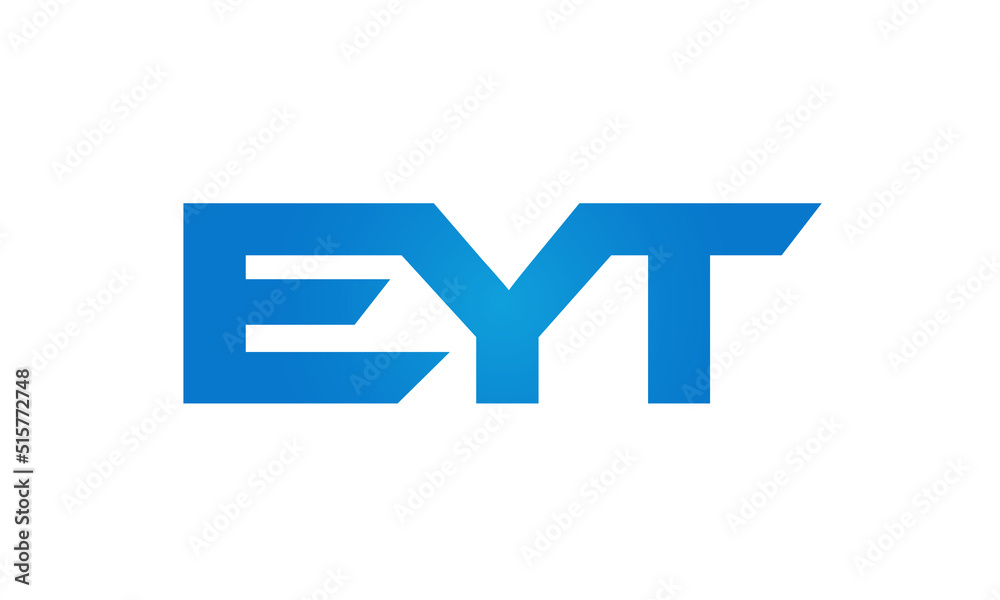 Connected EYT Letters logo Design Linked Chain logo Concept Connected EYT Letters logo Design Linked Chain logo Concept