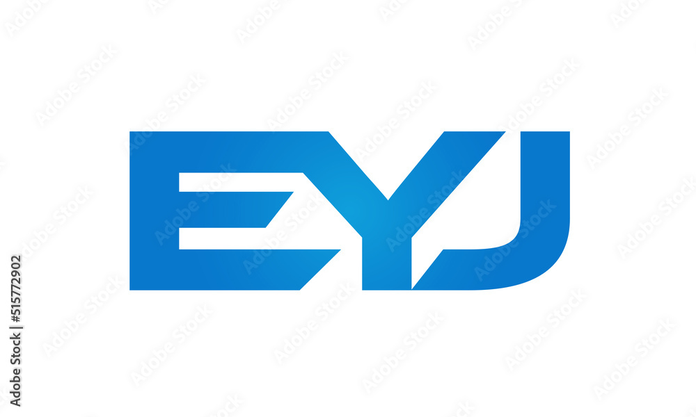 Connected EYJ Letters logo Design Linked Chain logo Concept Connected EYJ Letters logo Design Linked Chain logo Concept