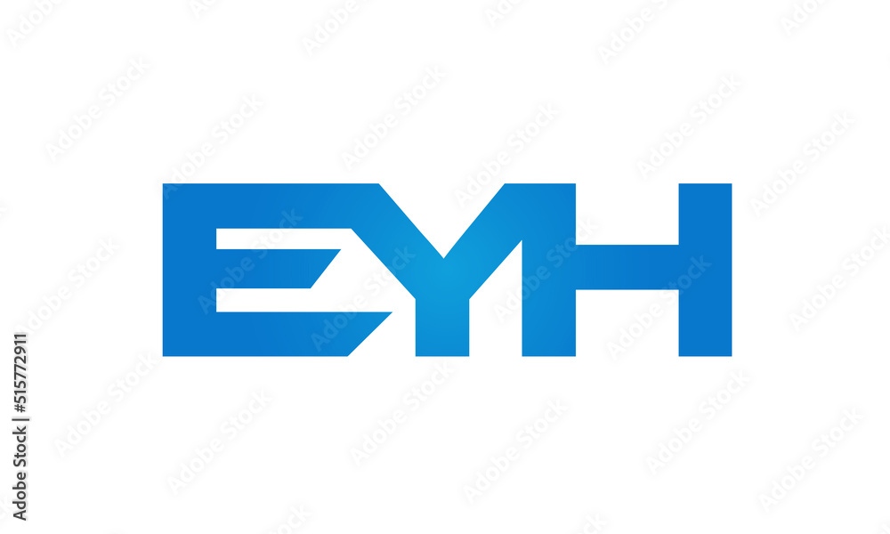 Connected EYH Letters logo Design Linked Chain logo Concept Connected EYH Letters logo Design Linked Chain logo Concept
