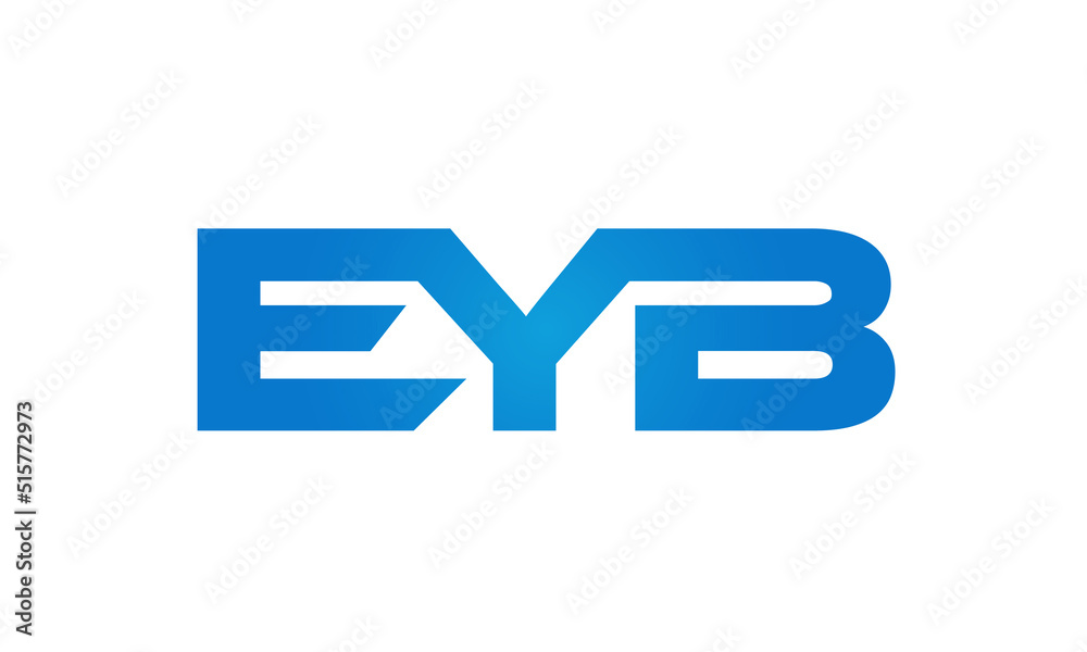 Connected EYB Letters logo Design Linked Chain logo Concept Connected EYB Letters logo Design Linked Chain logo Concept