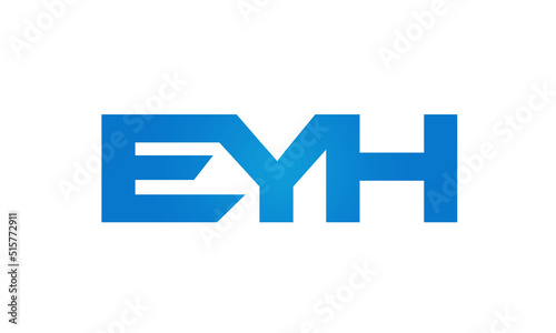 Connected EYH Letters logo Design Linked Chain logo Concept