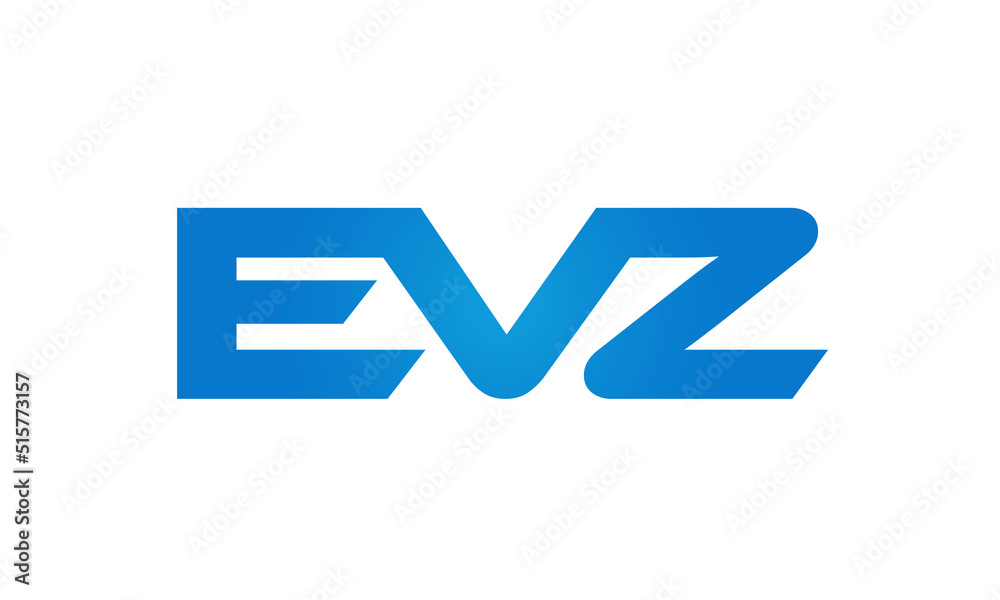Connected EVZ Letters logo Design Linked Chain logo Concept Connected EVZ Letters logo Design Linked Chain logo Concept
