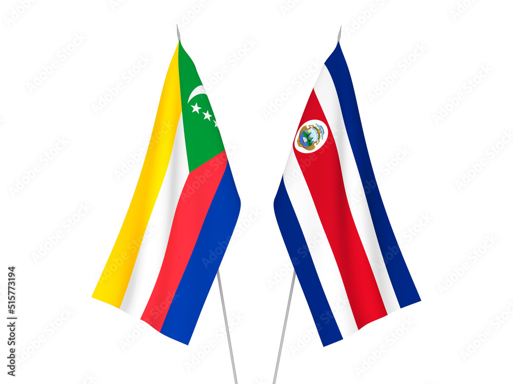 Republic of Costa Rica and Union of the Comoros flags