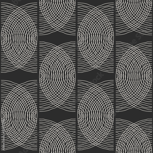 Trendy minimalist seamless pattern with abstract creative hand drawn composition