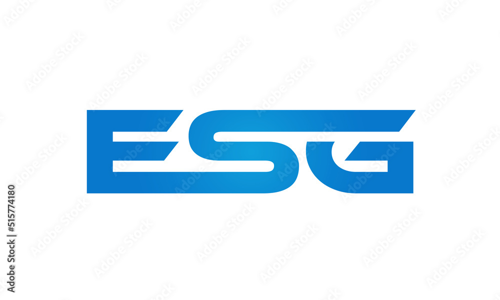 Connected ESG Letters logo Design Linked Chain logo Concept Connected ESG Letters logo Design Linked Chain logo Concept