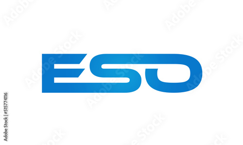 Connected ESO Letters logo Design Linked Chain logo Concept