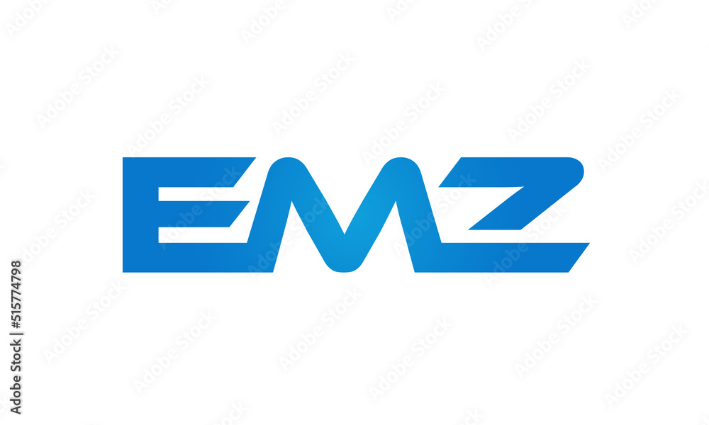 Connected EMZ Letters logo Design Linked Chain logo Concept Connected EMZ Letters logo Design Linked Chain logo Concept