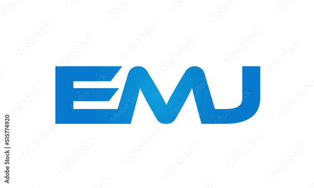 Connected EMJ Letters logo Design Linked Chain logo Concept Connected EMJ Letters logo Design Linked Chain logo Concept