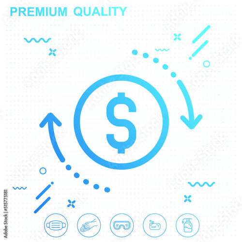 Return on Investment icon illustration - modern design 01
