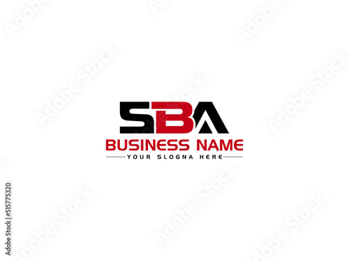 Letter SBA Logo Icon Vector, Creative SB s b a Logo Letter Vector Image With Three Letter Colorful Unique Logo Symbol For Business photo