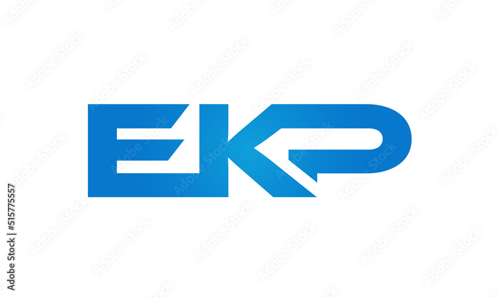 Connected EKP Letters logo Design Linked Chain logo Concept Connected EKP Letters logo Design Linked Chain logo Concept