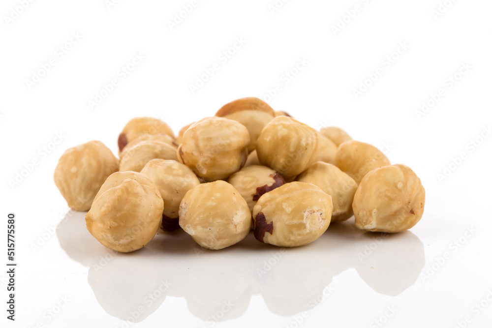 Closeup view of hazelnuts Closeup view of hazelnuts