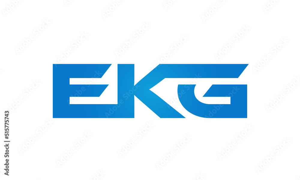 Connected EKG Letters logo Design Linked Chain logo Concept Connected EKG Letters logo Design Linked Chain logo Concept