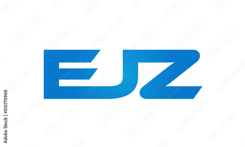 Connected EJZ Letters logo Design Linked Chain logo Concept Connected EJZ Letters logo Design Linked Chain logo Concept