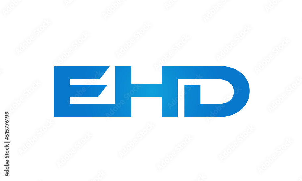 Connected EHD Letters logo Design Linked Chain logo Concept Connected EHD Letters logo Design Linked Chain logo Concept