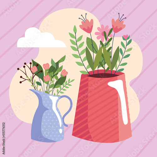 gardening houseplants in pots