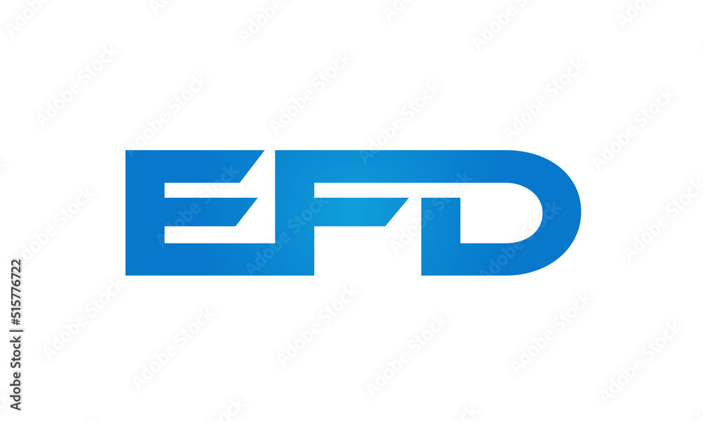 Connected EFD Letters logo Design Linked Chain logo Concept Connected EFD Letters logo Design Linked Chain logo Concept