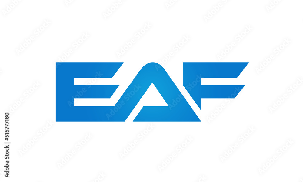 Connected EAF Letters logo Design Linked Chain logo Concept Connected EAF Letters logo Design Linked Chain logo Concept