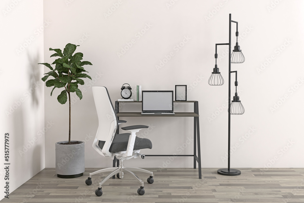 Fototapeta premium Workstation Frame and Screen Mockup