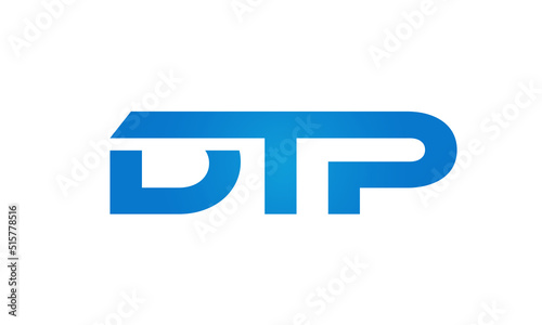 Connected DTP Letters logo Design Linked Chain logo Concept