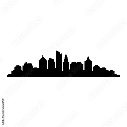 City skyline silhouette. City landscape template.