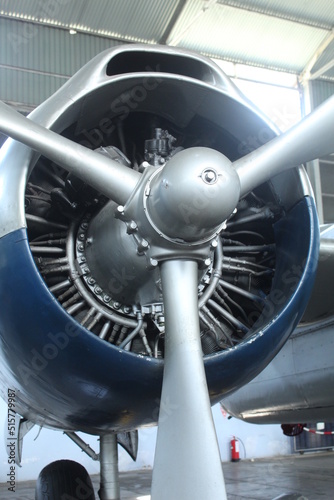 vintage propeller of airplane
