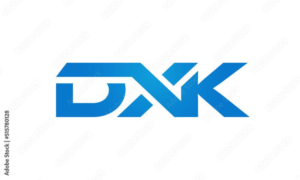Connected DXK Letters logo Design Linked Chain logo Concept Connected DXK Letters logo Design Linked Chain logo Concept