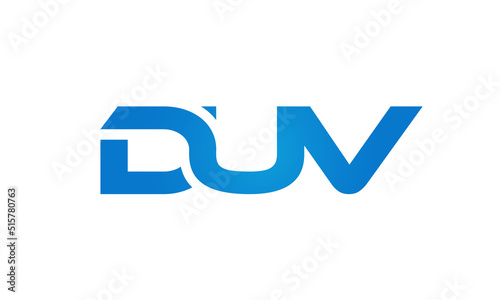 Connected DUV Letters logo Design Linked Chain logo Concept © PIARA KHATUN