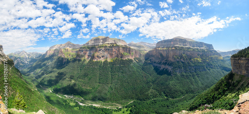amazing scene of ordesa and monte perdido national park, spain photo