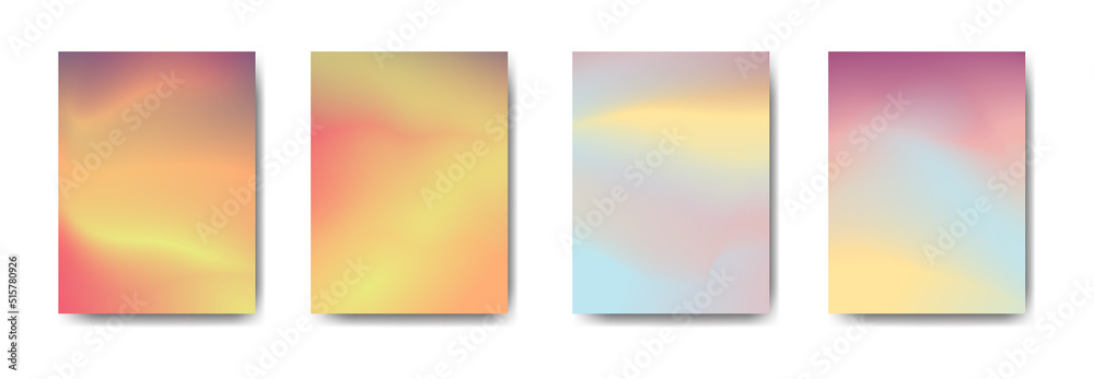 set of abstract background with beautiful gradation color, colorful background for poster flyer banner backdrop.vertical banner.cool fluid background vector illustration 
