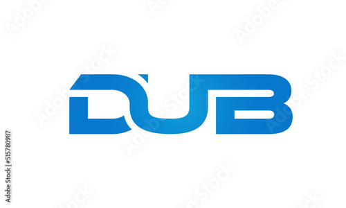 Connected DUB Letters logo Design Linked Chain logo Concept