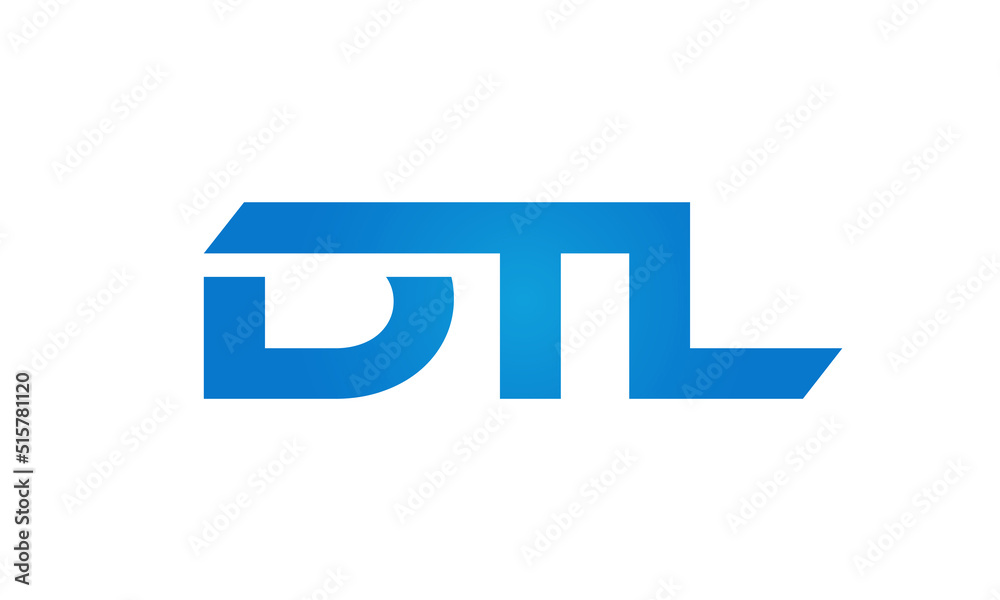 Connected DTL Letters logo Design Linked Chain logo Concept Connected DTL Letters logo Design Linked Chain logo Concept