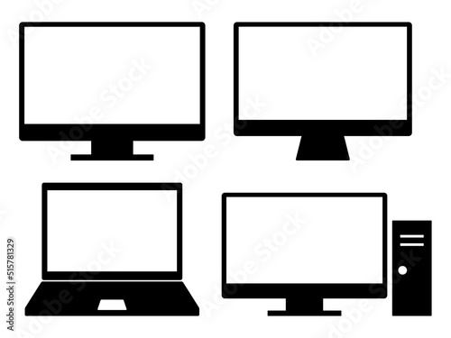 パソコンのアイコンイラスト素材セット